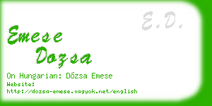 emese dozsa business card